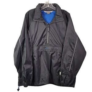 Nike Silver Bar Y2K Lightweight Performance Windbreaker Hidden Hood M